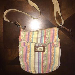 FOSSIL Vintage Floral Canvas Crossbody